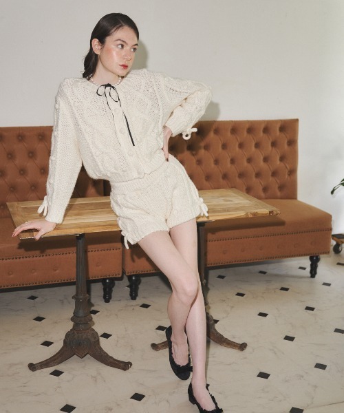 MIRO AMURETTE（ミロアミュレット）の「chaleur knit cardigan（カーディガン/ボレロ・レディース・ホワイト・FREE）」の3枚目の写真