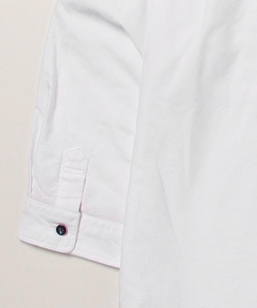 BEAMS（ビームス）の「BEAMS / トリコロール パイピング 7分袖 シャツ（シャツ/ブラウス・メンズ・ホワイト/サックスブルー/ネイビー・MEDIUM/LARGE/SMALL/X-LARGE）」の5枚目の写真