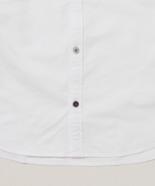 BEAMS（ビームス）の「BEAMS / トリコロール パイピング 7分袖 シャツ（シャツ/ブラウス・メンズ・ホワイト/サックスブルー/ネイビー・MEDIUM/LARGE/SMALL/X-LARGE）」の11枚目の写真