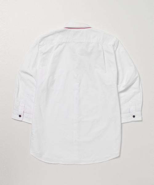 BEAMS（ビームス）の「BEAMS / トリコロール パイピング 7分袖 シャツ（シャツ/ブラウス・メンズ・ホワイト/サックスブルー/ネイビー・MEDIUM/LARGE/SMALL/X-LARGE）」の12枚目の写真