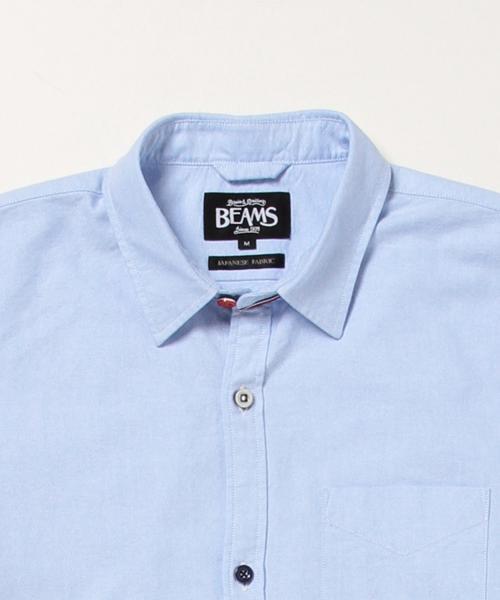 BEAMS（ビームス）の「BEAMS / トリコロール パイピング 7分袖 シャツ（シャツ/ブラウス・メンズ・ホワイト/サックスブルー/ネイビー・MEDIUM/LARGE/SMALL/X-LARGE）」の7枚目の写真