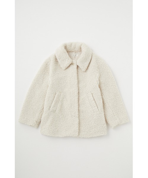 MOUSSY(マウジー)の「BAL COLLAR BOA SHORT コート(ムートンコート・レディース・アイボリー/ブラック/ライトベージュ/ライトグリーン・2/1)」の14枚目の写真