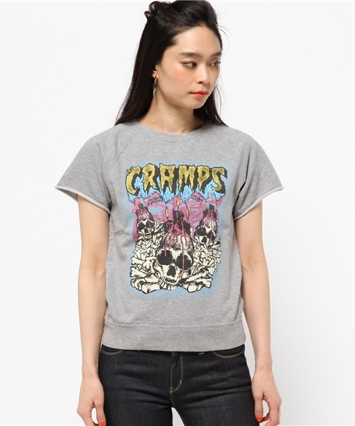 HYSTERIC GLAMOUR（ヒステリックグラマー）の「CR/OFF THE BONE pt SW（スウェット・レディース・ピンク/トップグレー/チャコールグレー・FREE）」の5枚目の写真