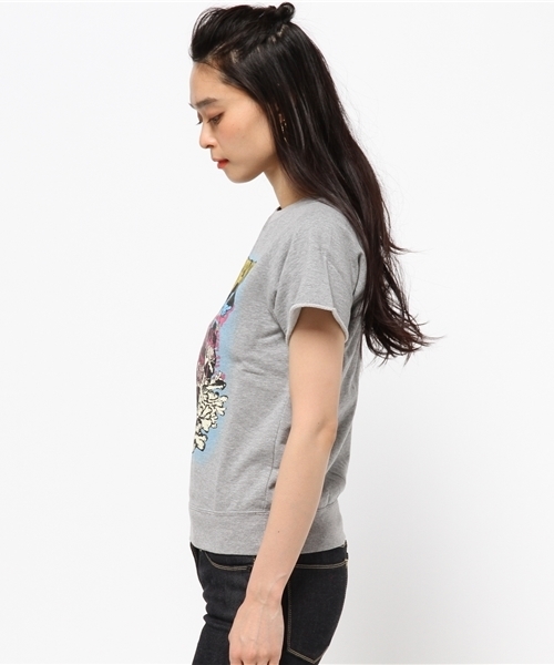 HYSTERIC GLAMOUR（ヒステリックグラマー）の「CR/OFF THE BONE pt SW（スウェット・レディース・ピンク/トップグレー/チャコールグレー・FREE）」の6枚目の写真