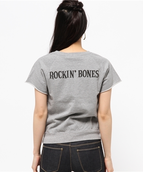 HYSTERIC GLAMOUR（ヒステリックグラマー）の「CR/OFF THE BONE pt SW（スウェット・レディース・ピンク/トップグレー/チャコールグレー・FREE）」の7枚目の写真