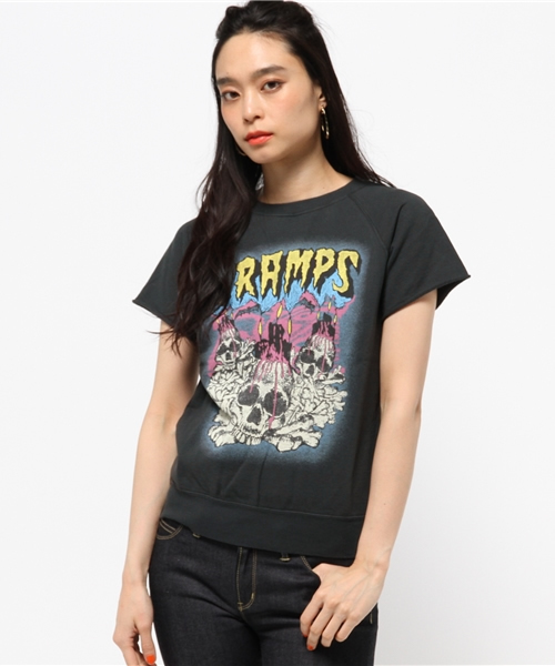 HYSTERIC GLAMOUR（ヒステリックグラマー）の「CR/OFF THE BONE pt SW（スウェット・レディース・ピンク/トップグレー/チャコールグレー・FREE）」の4枚目の写真