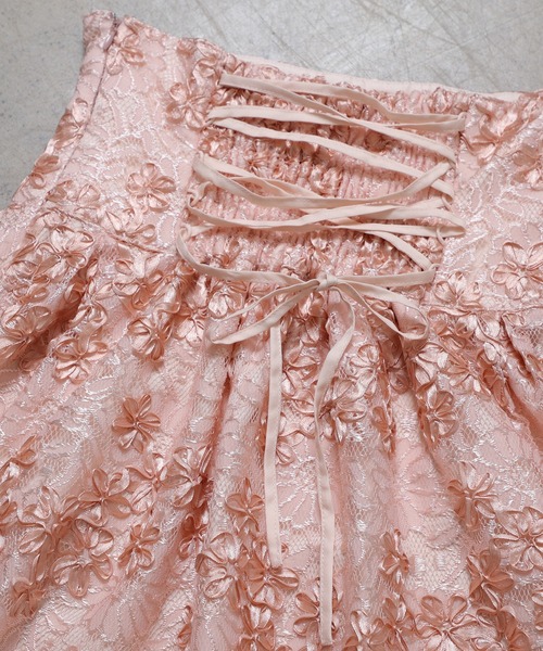 one after another NICE CLAUP（ワンアフターアナザーナイスクラップ）の「スタイルアップと華やかさ。コルセットフレアスカート（スカート・レディース・ドット/ベージュ/ピンク/ホワイト系その他・FREE）」の15枚目の写真