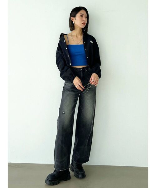 EMODA（エモダ）の「ボックスキャミ（キャミソール・レディース・ブラック/グレー/ブルー/ホワイト・FREE）」の7枚目の写真