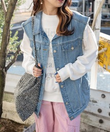 WEGO | WEGO/オーバーサイズデニムベスト(ベスト)