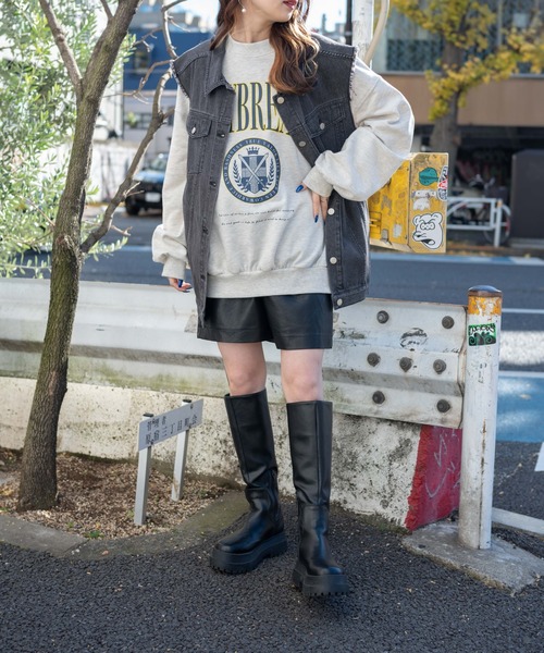 WEGO(ウィゴー)の「WEGO/オーバーサイズデニムベスト(ベスト・レディース・ブラック系その他/コバルトブルー・FREE)」の5枚目の写真