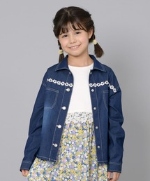 trois lapins kp | ストレッチツイル デニムジャケット(140～160)(デニムジャケット)