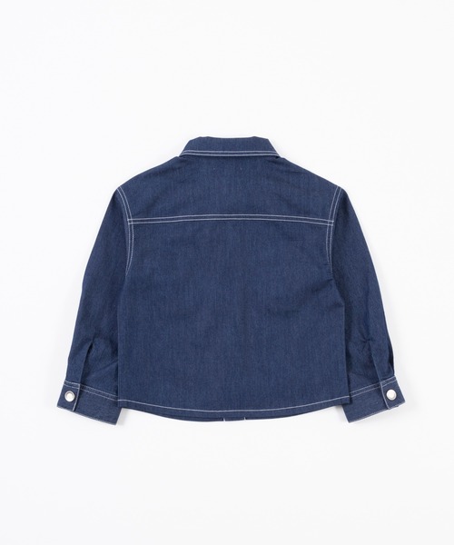 trois lapins kp（トロワラパンケーピー）の「デニムジャケット(140～160)（デニムジャケット・キッズ・ネイビー/マスタード・140cm/150cm/160cm）」の11枚目の写真