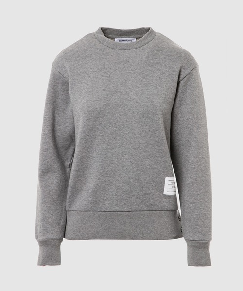 THOM BROWNE（トムブラウン）の「CREW NECK SWEATSHIRT IN CLASSIC LOOPBACK WITH CB RWB STRIPE（スウェット・レディース・グレー/ネイビー・36/38）」の2枚目の写真