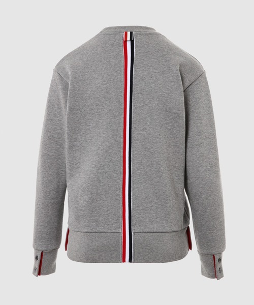 THOM BROWNE（トムブラウン）の「CREW NECK SWEATSHIRT IN CLASSIC LOOPBACK WITH CB RWB STRIPE（スウェット・レディース・グレー/ネイビー・36/38）」の3枚目の写真