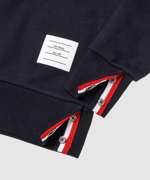 THOM BROWNE（トムブラウン）の「CREW NECK SWEATSHIRT IN CLASSIC LOOPBACK WITH CB RWB STRIPE（スウェット・レディース・グレー/ネイビー・36/38）」の7枚目の写真