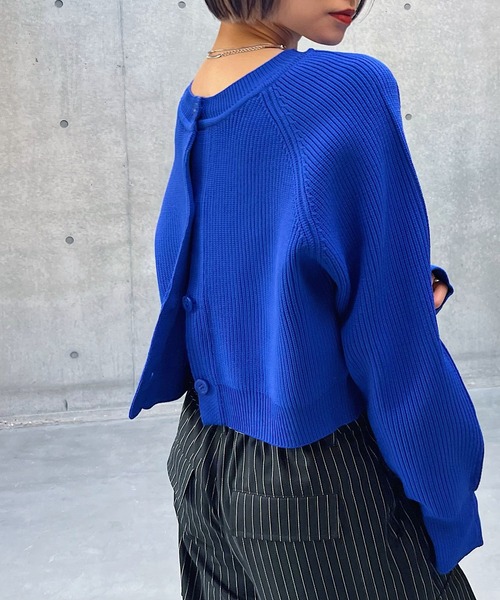 PAGEBOY（ページボーイ）の「スポンジ2WAYショートカーディガン（カーディガン/ボレロ・レディース・オフホワイト/ブルー/ブラック/その他・FREE）」の15枚目の写真