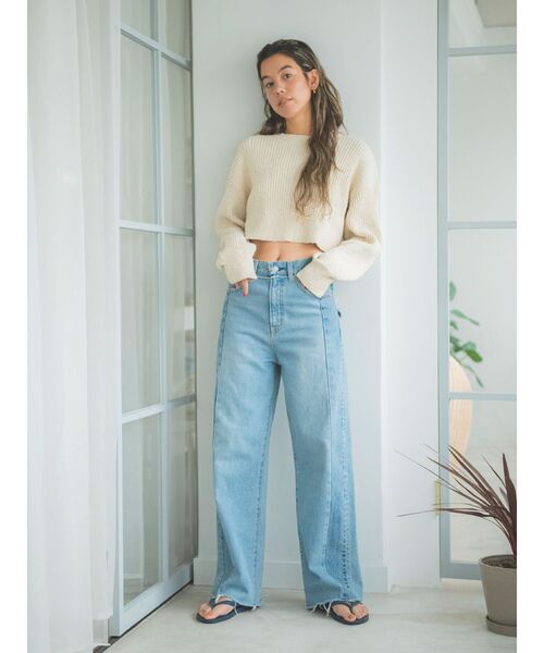 Ungrid（アングリッド）の「バックレースアップニットセットワンピース（ワンピース・レディース・ブラック/パープル/アイボリー・FREE）」の14枚目の写真