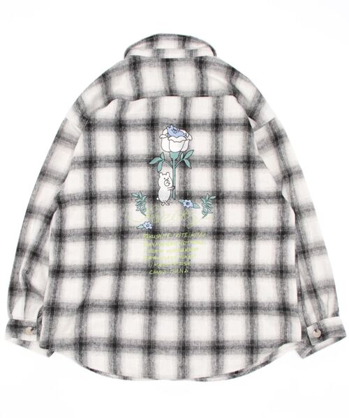 新品未使用 ScoLar Parity クマ刺繍 チェック柄 シャツ アウター ScoLar Parity（スカラーパリティ）の「323038：クマ刺繍チェック柄