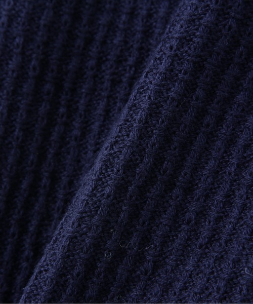 N.(N. Natural Beauty Basic)(エヌエヌナチュラルビューティーベーシック)の「【追加生産】◆ムジツイード編みカーディガン(カーディガン/ボレロ・レディース・オフホワイト/ネイビー・MEDIUM)」の5枚目の写真