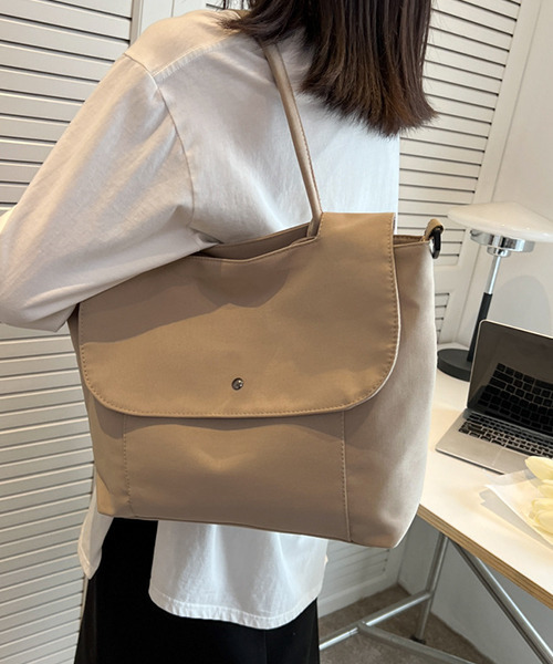 c.u.l(シーユーエル)の「ハンドル付き ユニセックス キャンバスショルダーバック cula566(ショルダーバッグ・レディース・ベージュ/カーキ/アイボリー/ブラック・FREE)」の3枚目の写真