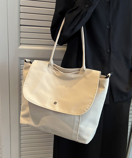 c.u.l(シーユーエル)の「ハンドル付き ユニセックス キャンバスショルダーバック cula566(ショルダーバッグ・レディース・ベージュ/カーキ/アイボリー/ブラック・FREE)」の8枚目の写真