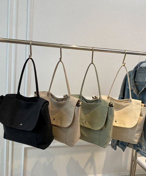 c.u.l(シーユーエル)の「ハンドル付き ユニセックス キャンバスショルダーバック cula566(ショルダーバッグ・レディース・ベージュ/カーキ/アイボリー/ブラック・FREE)」の16枚目の写真