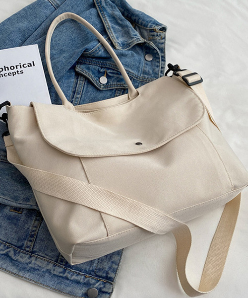 c.u.l(シーユーエル)の「ハンドル付き ユニセックス キャンバスショルダーバック cula566(ショルダーバッグ・レディース・ベージュ/カーキ/アイボリー/ブラック・FREE)」の17枚目の写真