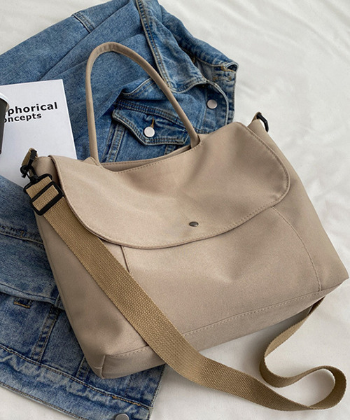 c.u.l(シーユーエル)の「ハンドル付き ユニセックス キャンバスショルダーバック cula566(ショルダーバッグ・レディース・ベージュ/カーキ/アイボリー/ブラック・FREE)」の19枚目の写真