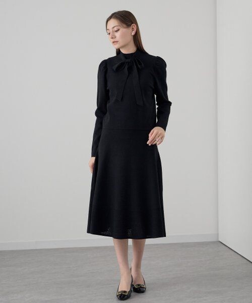ANAYI(アナイ)の「16Gミラノリブフレアニットスカート〈セットアップ対応商品〉(スカート・レディース・ブルー/ブラック・36/38)」の19枚目の写真
