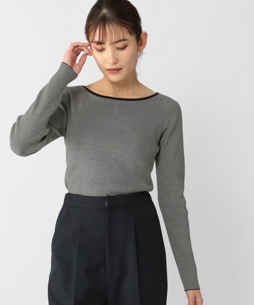 BARNYARDSTORM（バンヤードストーム）の「BARNYARDSTORM / ボーダーニット（ニット/セーター・レディース・レッド/ブラック×ホワイト・1/0）」の9枚目の写真