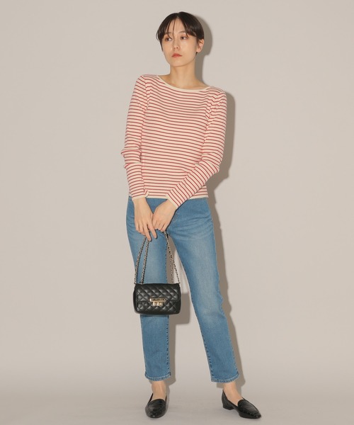 BARNYARDSTORM（バンヤードストーム）の「BARNYARDSTORM / ボーダーニット（ニット/セーター・レディース・レッド/ブラック×ホワイト・1/0）」の15枚目の写真