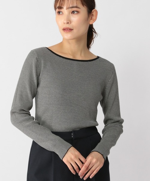 BARNYARDSTORM（バンヤードストーム）の「BARNYARDSTORM / ボーダーニット（ニット/セーター・レディース・レッド/ブラック×ホワイト・1/0）」の19枚目の写真