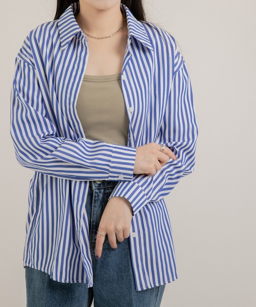 オーバーストライプシャツ（シャツ/ブラウス）｜Jeudi（ジュディ）