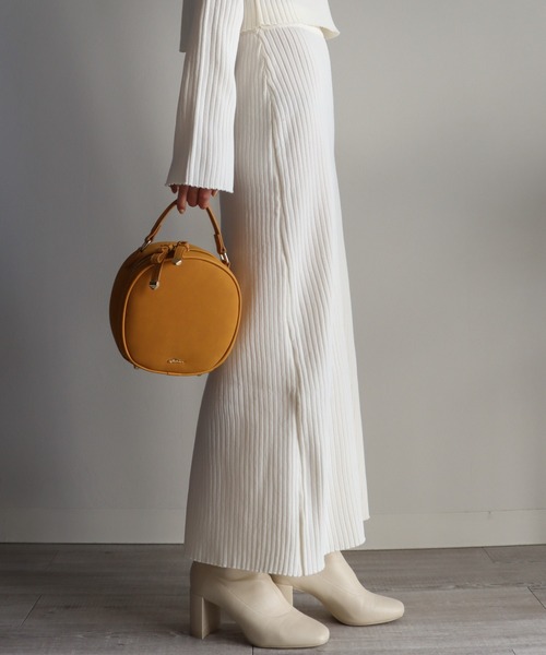 COURO（コウロ）の「スポンディッシュロングナロースカート【セットアップ可能】（スカート・レディース・ベージュ/グリーン/オフホワイト/ブラック・M）」の5枚目の写真