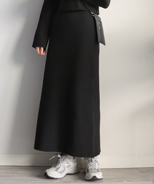 COURO（コウロ）の「スポンディッシュロングナロースカート【セットアップ可能】（スカート・レディース・ベージュ/グリーン/オフホワイト/ブラック・M）」の8枚目の写真