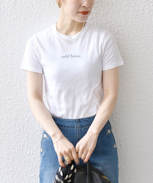 PETIT BATEAU（プチバトー）の「【SHIPS any別注】PETIT BATEAU:半袖 Tシャツ 23SS（Tシャツ/カットソー・レディース・ブラック/ホワイト・ONE SIZE）」の18枚目の写真