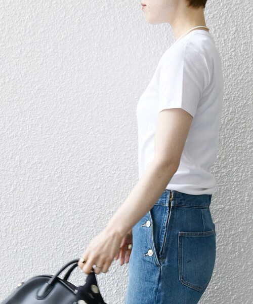 PETIT BATEAU（プチバトー）の「【SHIPS any別注】PETIT BATEAU:半袖 Tシャツ 23SS（Tシャツ/カットソー・レディース・ブラック/ホワイト・ONE SIZE）」の20枚目の写真