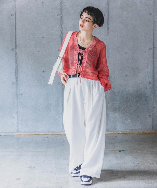 PAGEBOY(ページボーイ)の「SETUPルーズパンツ(その他パンツ・レディース・チャコールグレー/オフホワイト/ブラック・FREE)」の6枚目の写真