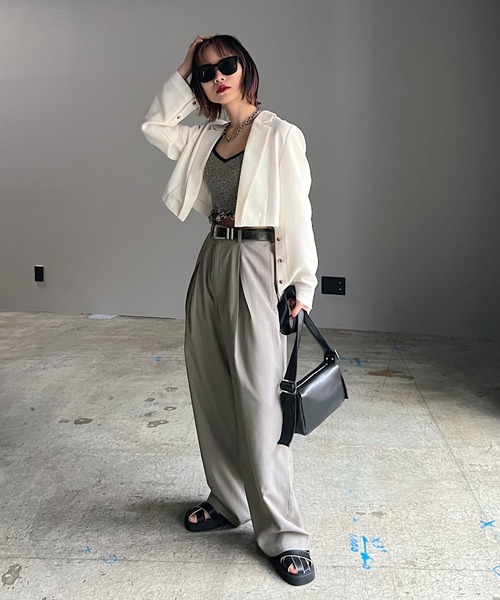 PAGEBOY(ページボーイ)の「SETUPルーズパンツ(その他パンツ・レディース・チャコールグレー/オフホワイト/ブラック・FREE)」の12枚目の写真