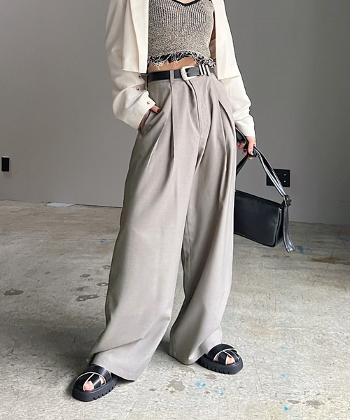 PAGEBOY(ページボーイ)の「SETUPルーズパンツ(その他パンツ・レディース・チャコールグレー/オフホワイト/ブラック・FREE)」の10枚目の写真