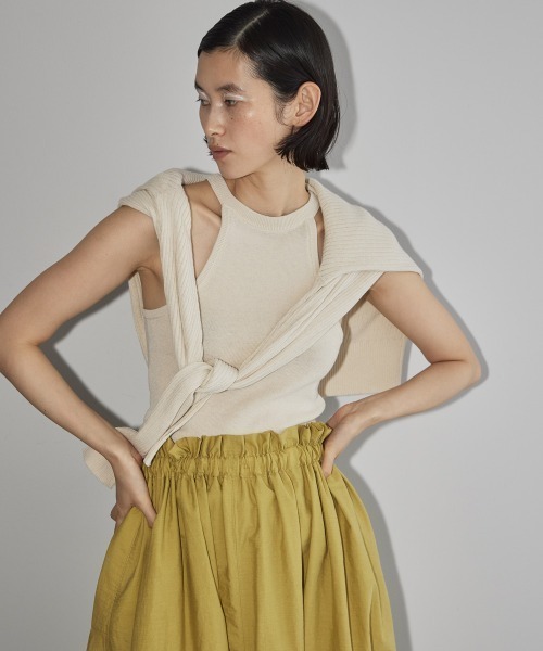 TODAYFUL(トゥデイフル)の「レイヤードニットカーディガン(カーディガン/ボレロ・レディース・アイボリー/ブラック・FREE)」の6枚目の写真