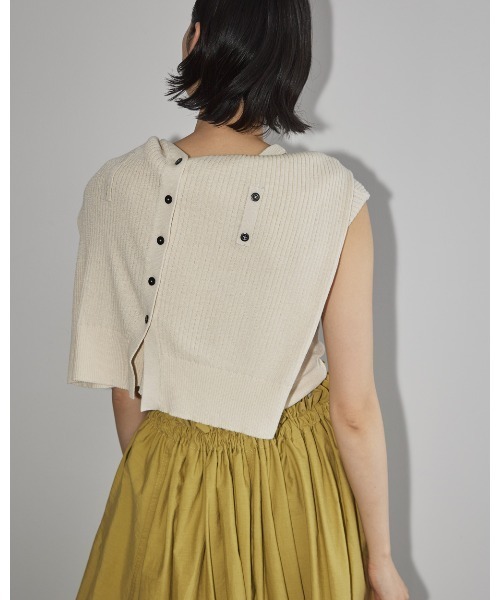 TODAYFUL(トゥデイフル)の「レイヤードニットカーディガン(カーディガン/ボレロ・レディース・アイボリー/ブラック・FREE)」の4枚目の写真