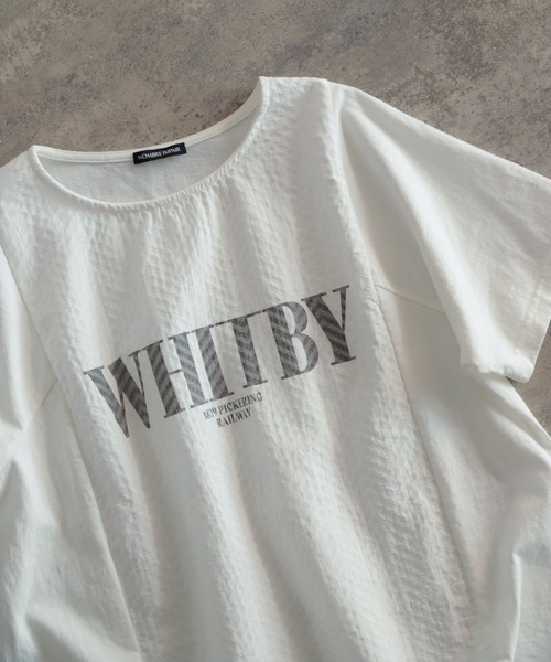 NOMBRE IMPAIR（ノンブルアンペール）の「ヘリンボーンコンビ　半袖P/O（Tシャツ/カットソー・レディース・ホワイト×レッド/ホワイト×グレー/ホワイト×グリーン・FREE）」の21枚目の写真