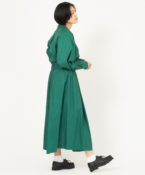 nicholson and nicholson（ニコルソンアンドニコルソン）の「KANON-POPLIN（スカート・レディース・ライトグレー/グリーン・38）」の12枚目の写真