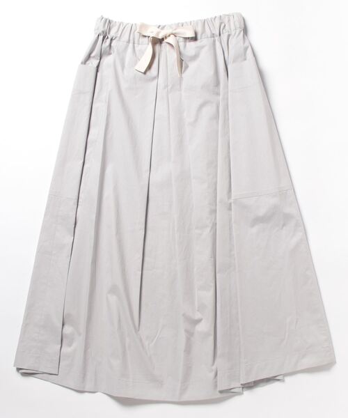 nicholson and nicholson（ニコルソンアンドニコルソン）の「KANON-POPLIN（スカート・レディース・ライトグレー/グリーン・38）」の10枚目の写真