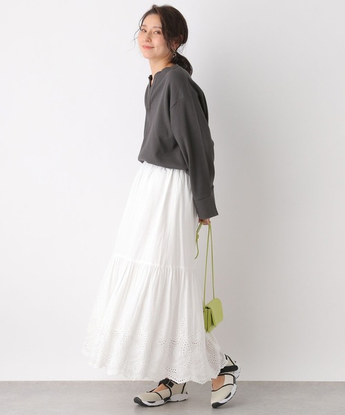 LEPSIM(レプシィム)の「カラーワッフルプルオーバー 177190(Tシャツ/カットソー・レディース・グレー/アイボリー/ライトグリーン/ライトピンク・FREE)」の13枚目の写真