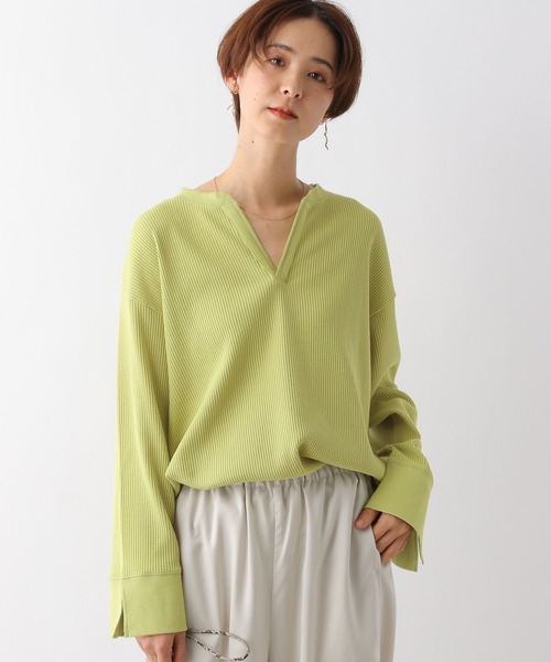 LEPSIM(レプシィム)の「カラーワッフルプルオーバー 177190(Tシャツ/カットソー・レディース・グレー/アイボリー/ライトグリーン/ライトピンク・FREE)」の19枚目の写真