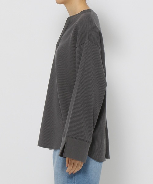 LEPSIM(レプシィム)の「カラーワッフルプルオーバー 177190(Tシャツ/カットソー・レディース・グレー/アイボリー/ライトグリーン/ライトピンク・FREE)」の8枚目の写真