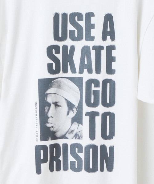WHIMSIC（ウィムジック）の「【WHIMSIC×THRASHER】GO TO PRISON（Tシャツ/カットソー・メンズ・ホワイト/ライトグレー/ブラック・FREE）」の21枚目の写真