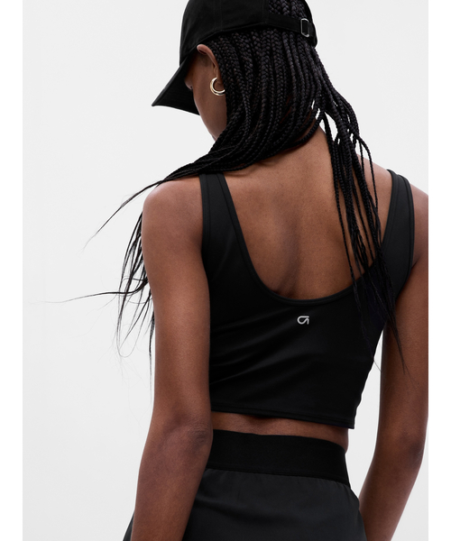GAP(ギャップ)の「GapFit エクリプス クロップド ブラキャミ(タンクトップ・レディース・ネイビー/ブラック/コーラル/パープル・S/M/XS/L/XXS)」の8枚目の写真